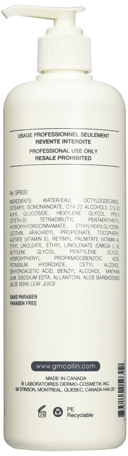 G.M. Collin professional skincare cleansing milk packaging label