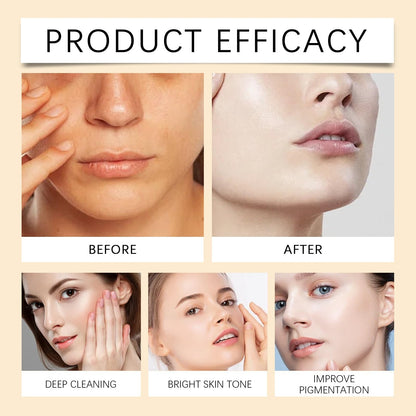 Skincare routine with 1827hha brightening cleansing milk