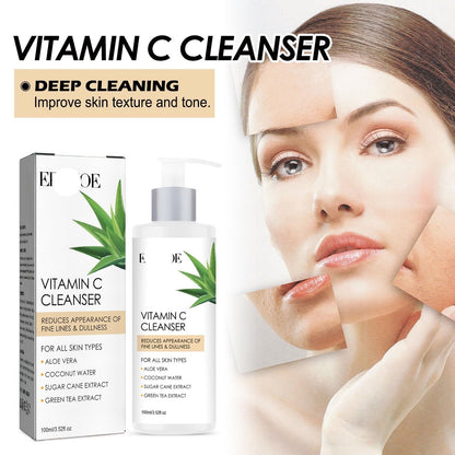 TS TAC-SKY Vitamin C cleanser pump bottle detail
