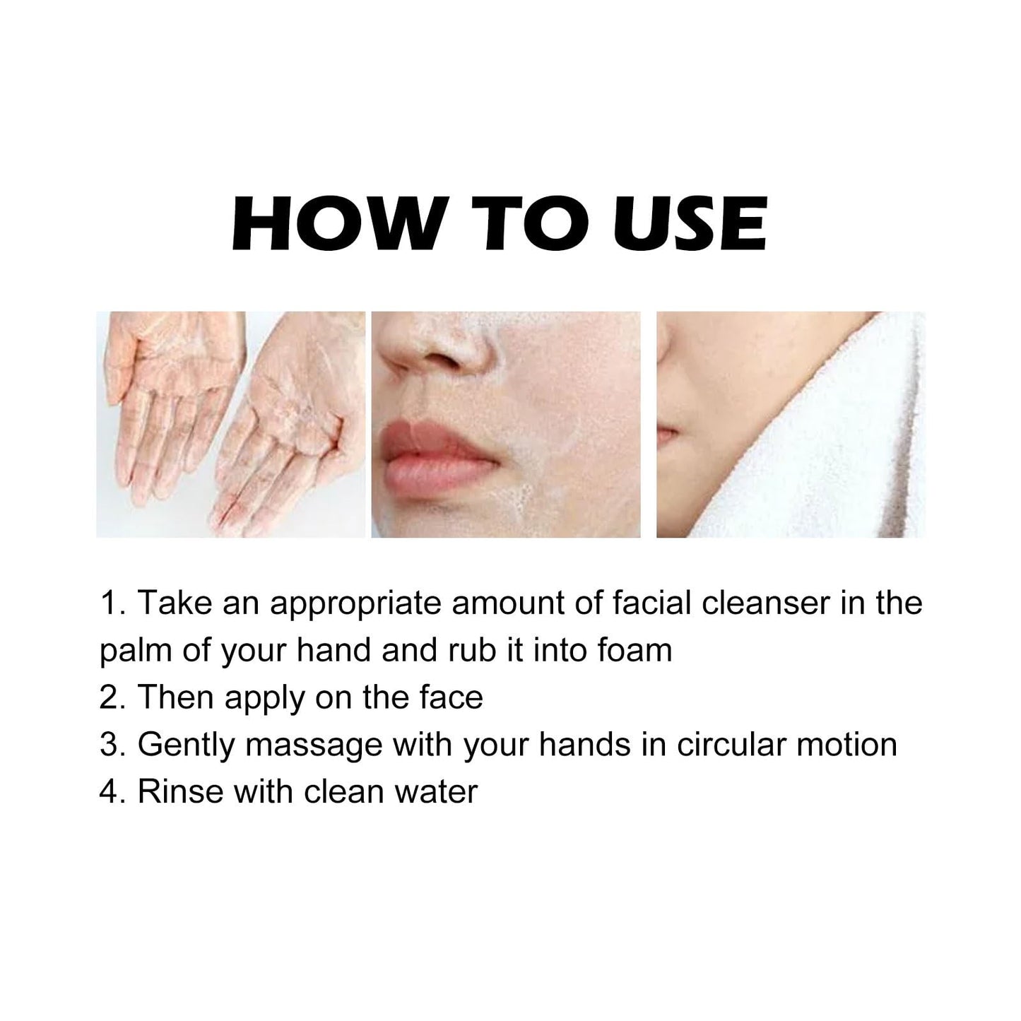 Texture demonstration of TS TAC-SKY Vitamin C facial cleanser
