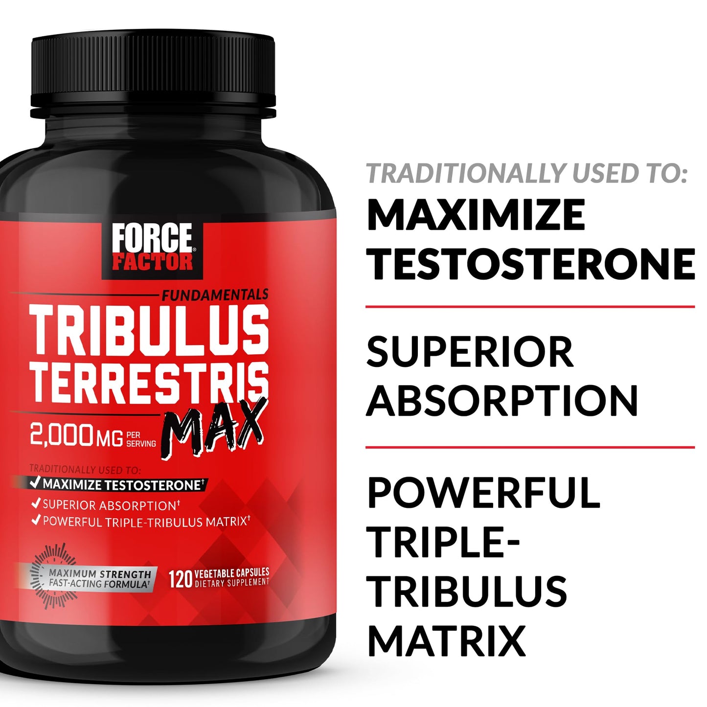 Force Factor Tribulus Terrestris Max capsule detail
