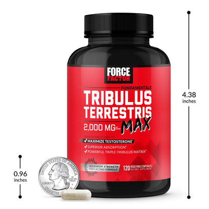 Force Factor Tribulus Terrestris Max 120 capsules count