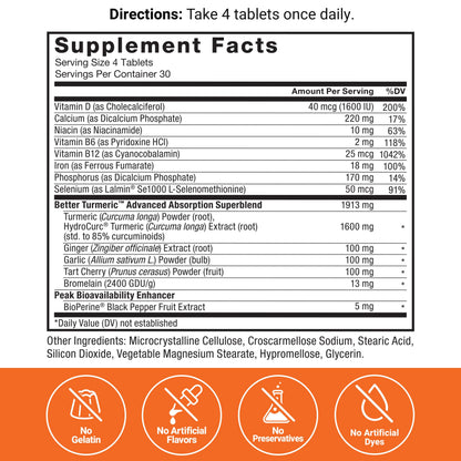 Force Factor 120 tablets bottle highlighting superior absorption and mobility benefits