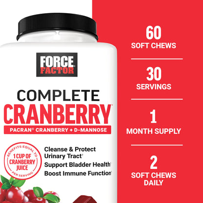 Force Factor Cranberry Soft Chews Texture and Soft Chew