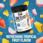 Force Factor Diet Aid container with tropical fruit graphics