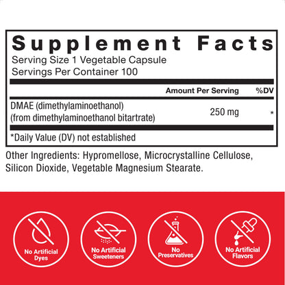 Imported USA brain health supplement bottle 100 vegetable capsules top view
