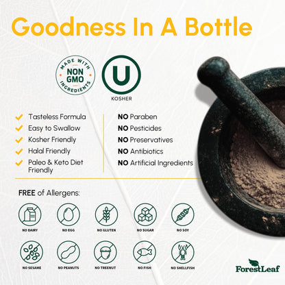 ForestLeaf bone and immune support dietary supplement packaging details
