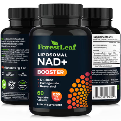 ForestLeaf NAD+ Resveratrol capsules for cellular health