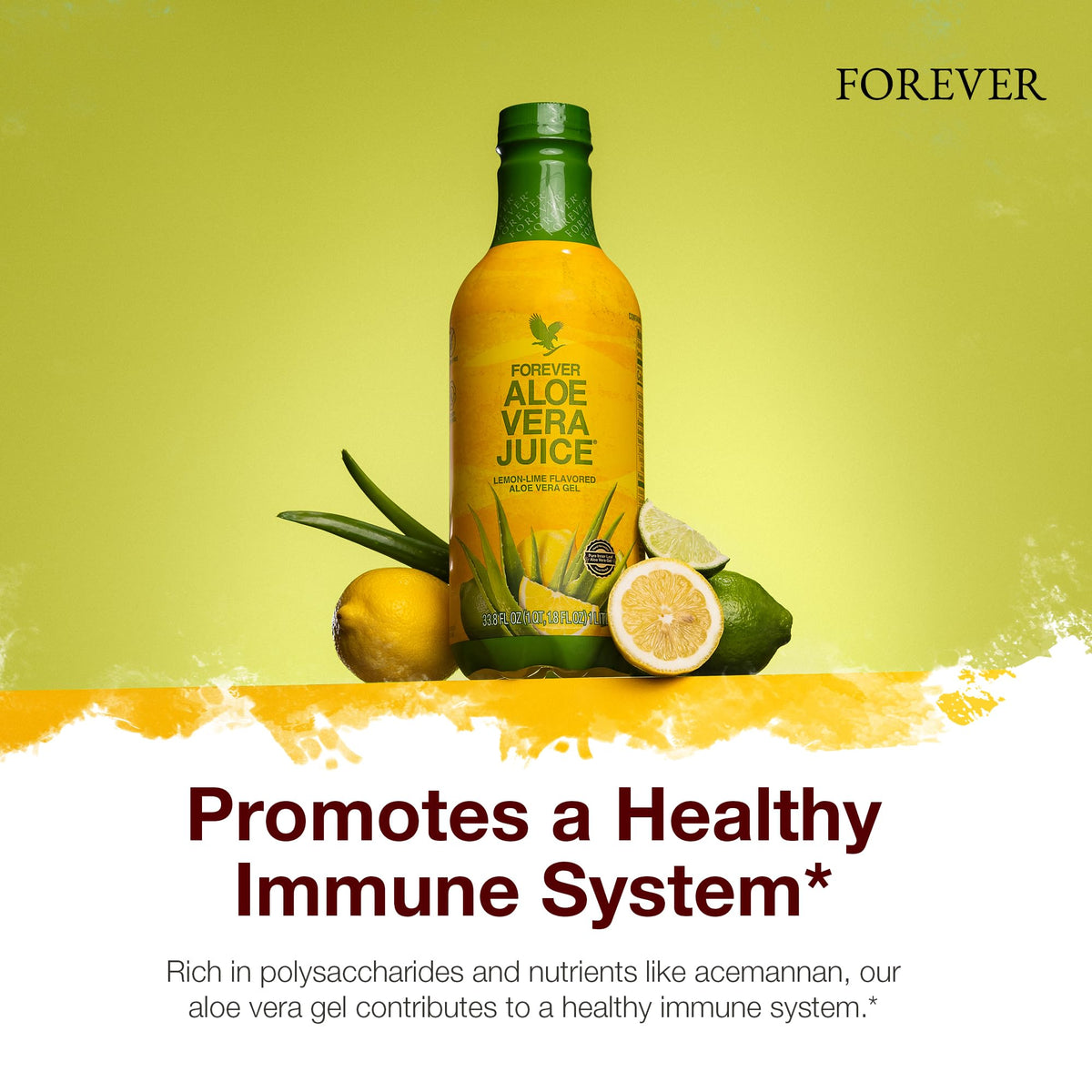 Side view of Forever Living inner leaf aloe vera gel bottles