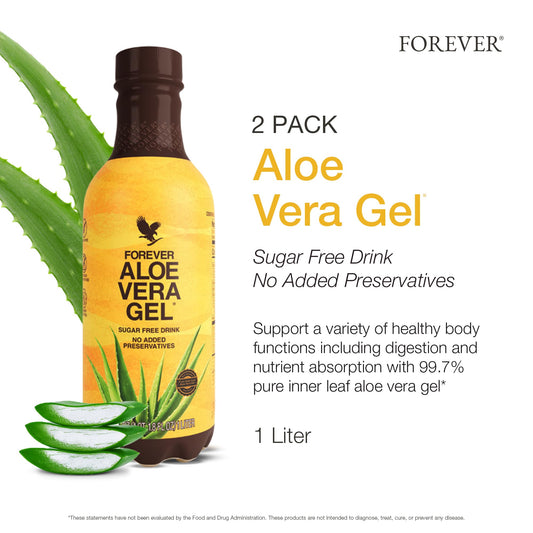 Forever Living Aloe Vera Gel nutritional information label