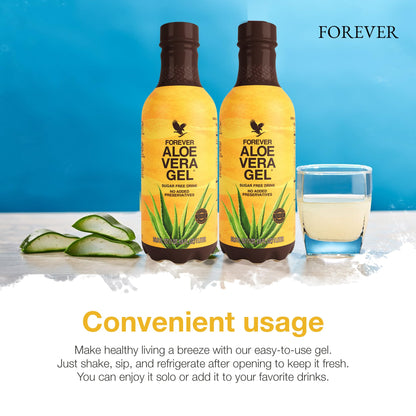 Close up of Forever Living Aloe Vera Gel bottle seal