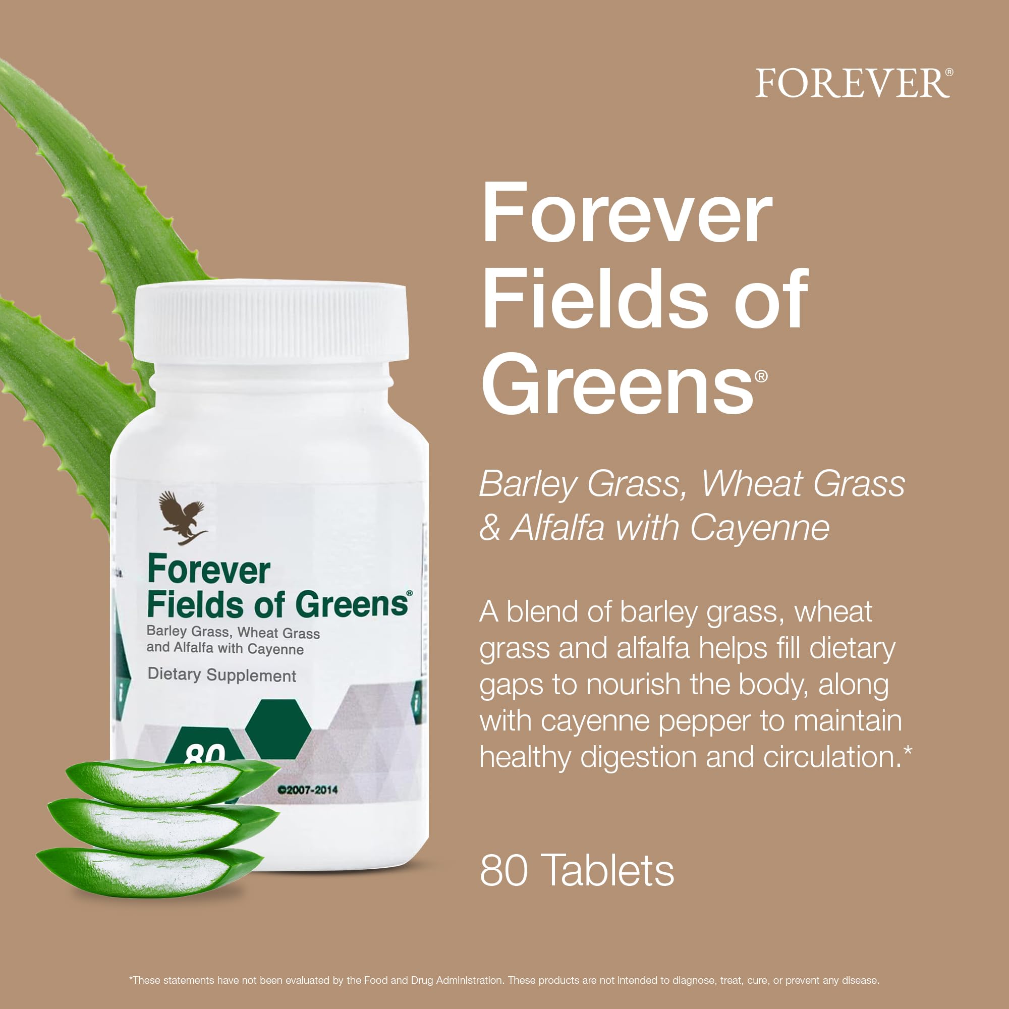 Forever Living Fields Of Greens Supplement Label Details