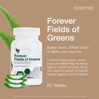 Forever Living Fields Of Greens Supplement Label Details