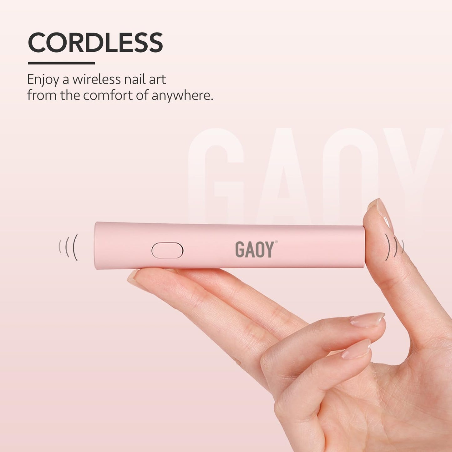 Authentic GAOY handheld nail curing light side profile
