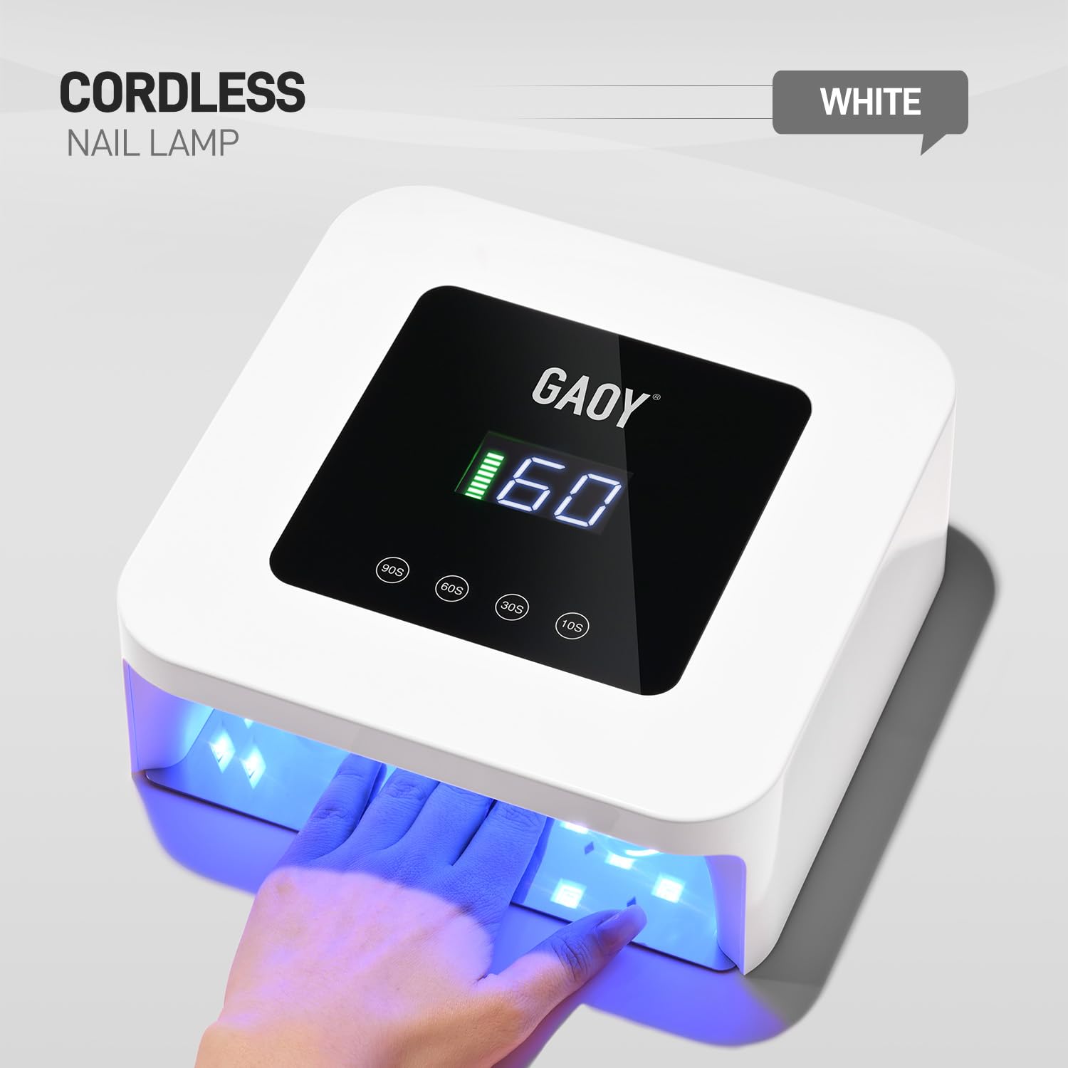 Gaoy professional rechargeable nail dryer with LCD screen