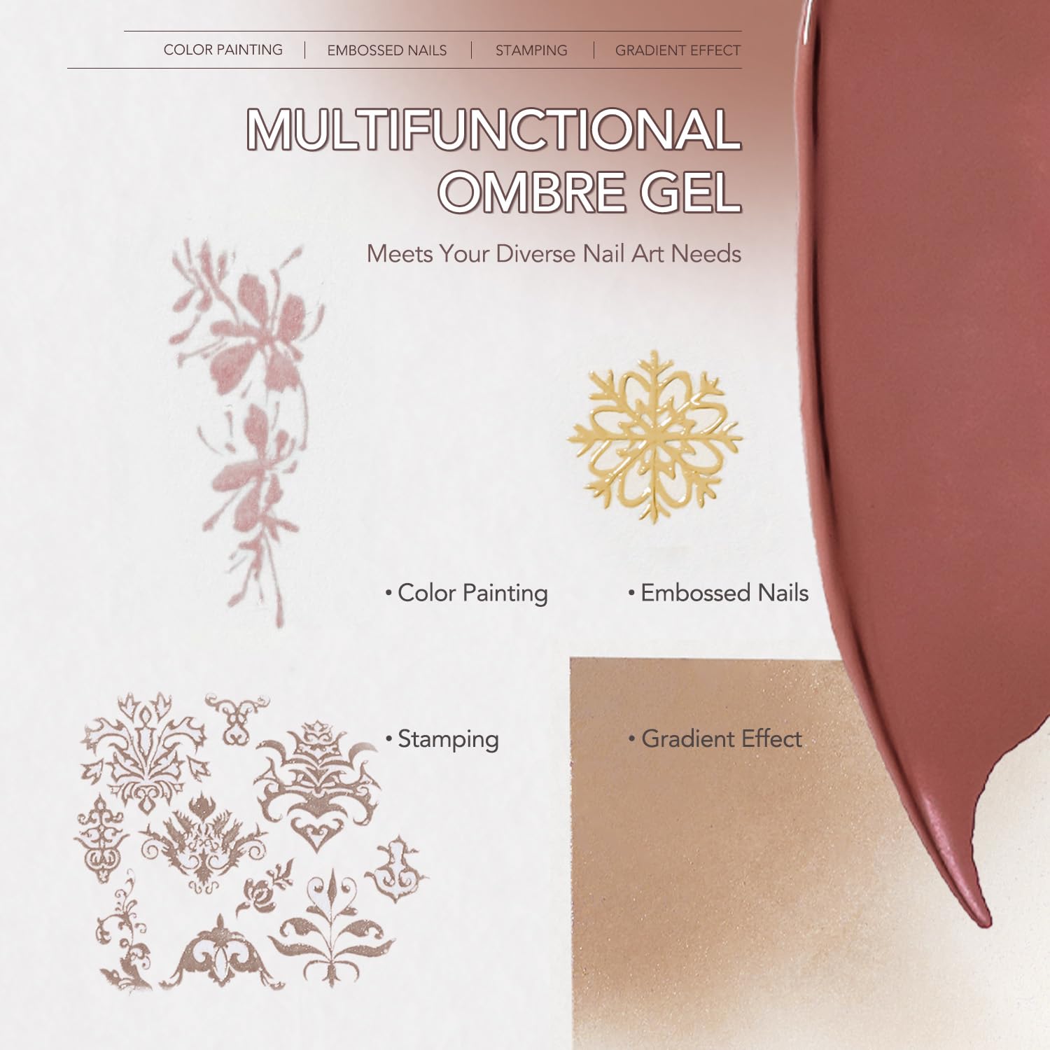 Replaceable white mini sponge blocks for ombre nail art.