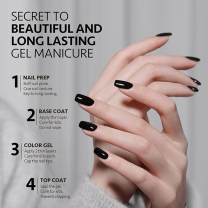 USA imported GAOY black and white gel polish duo set