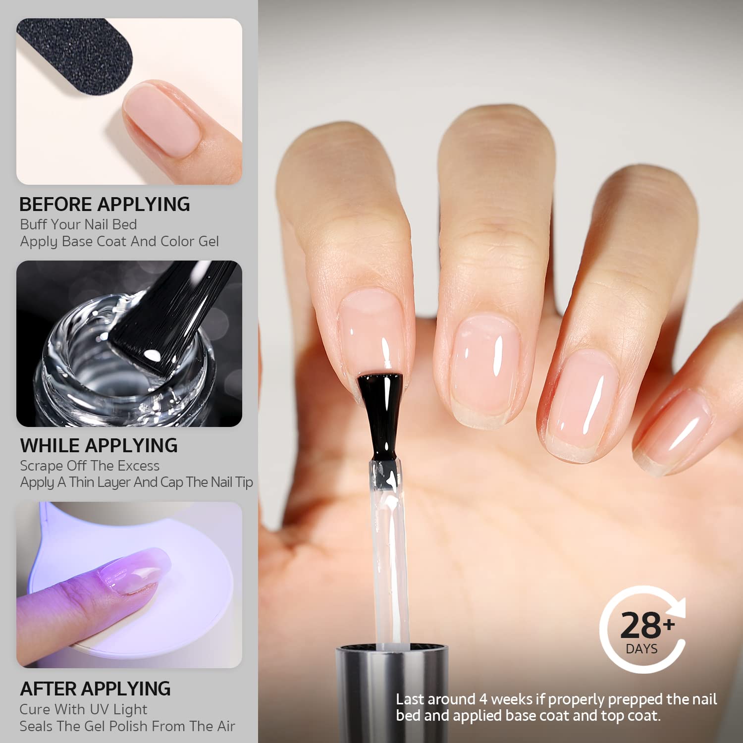Close up of GAOY high gloss clear nail varnish
