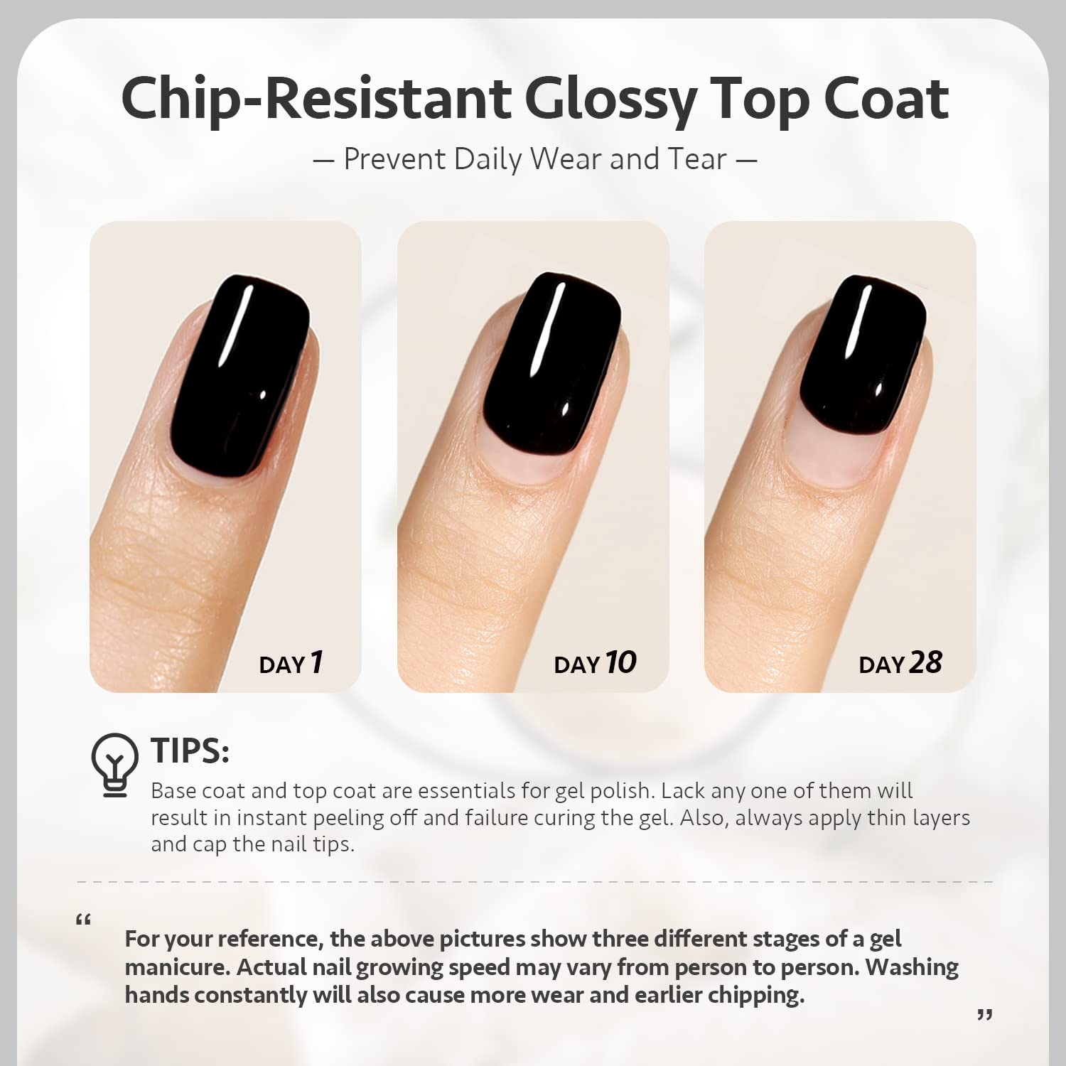 GAOY gel top coat application on professional manicure