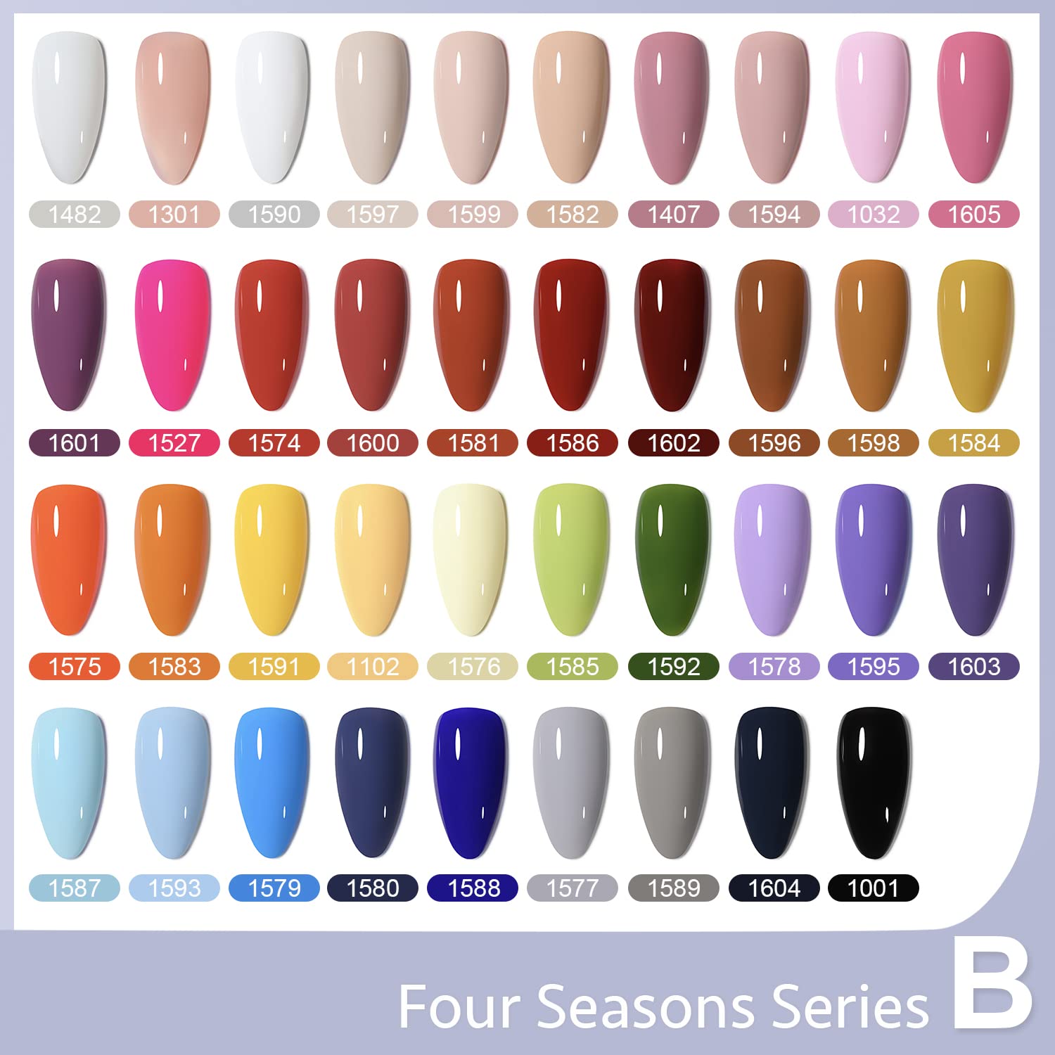 Gaoy gel nail polish color palette display
