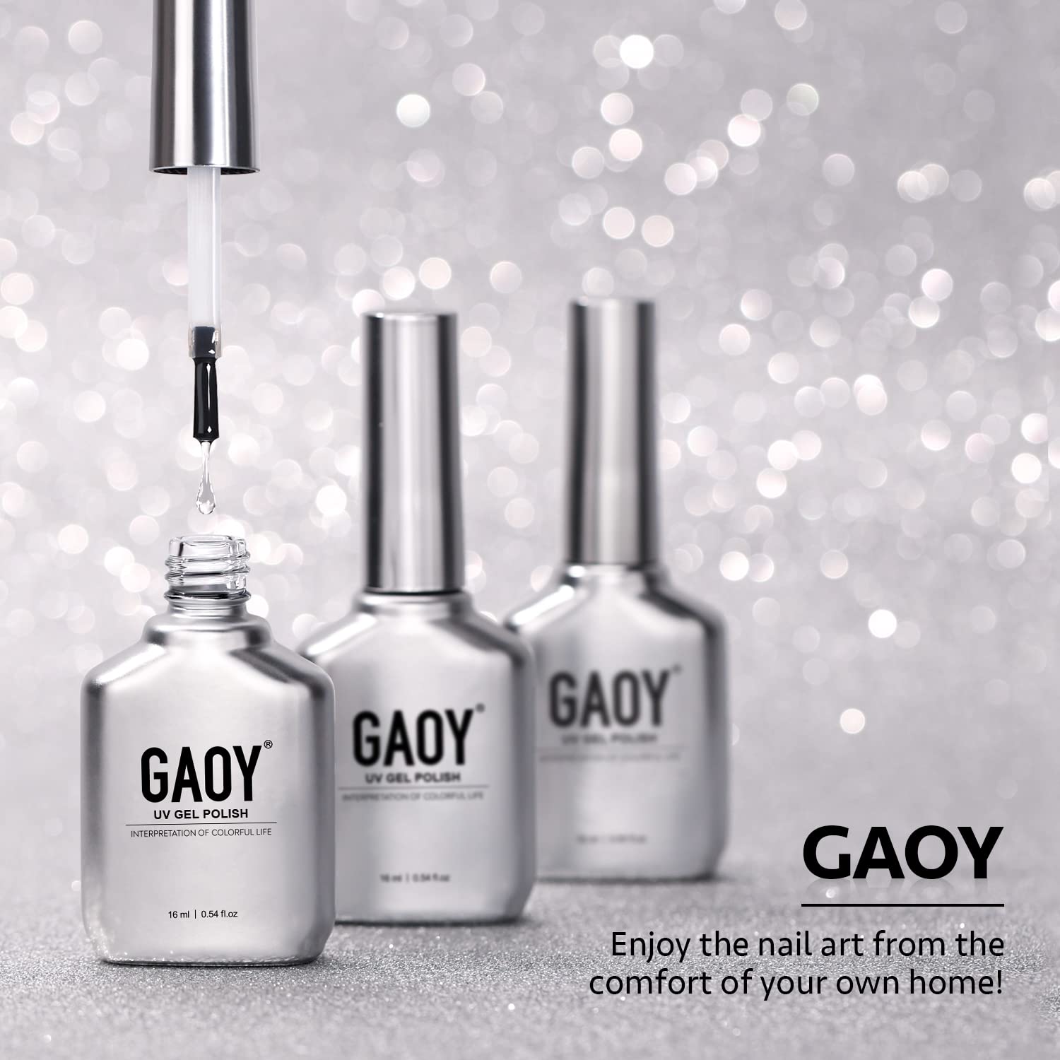 High shine finish effect of GAOY gel top coat