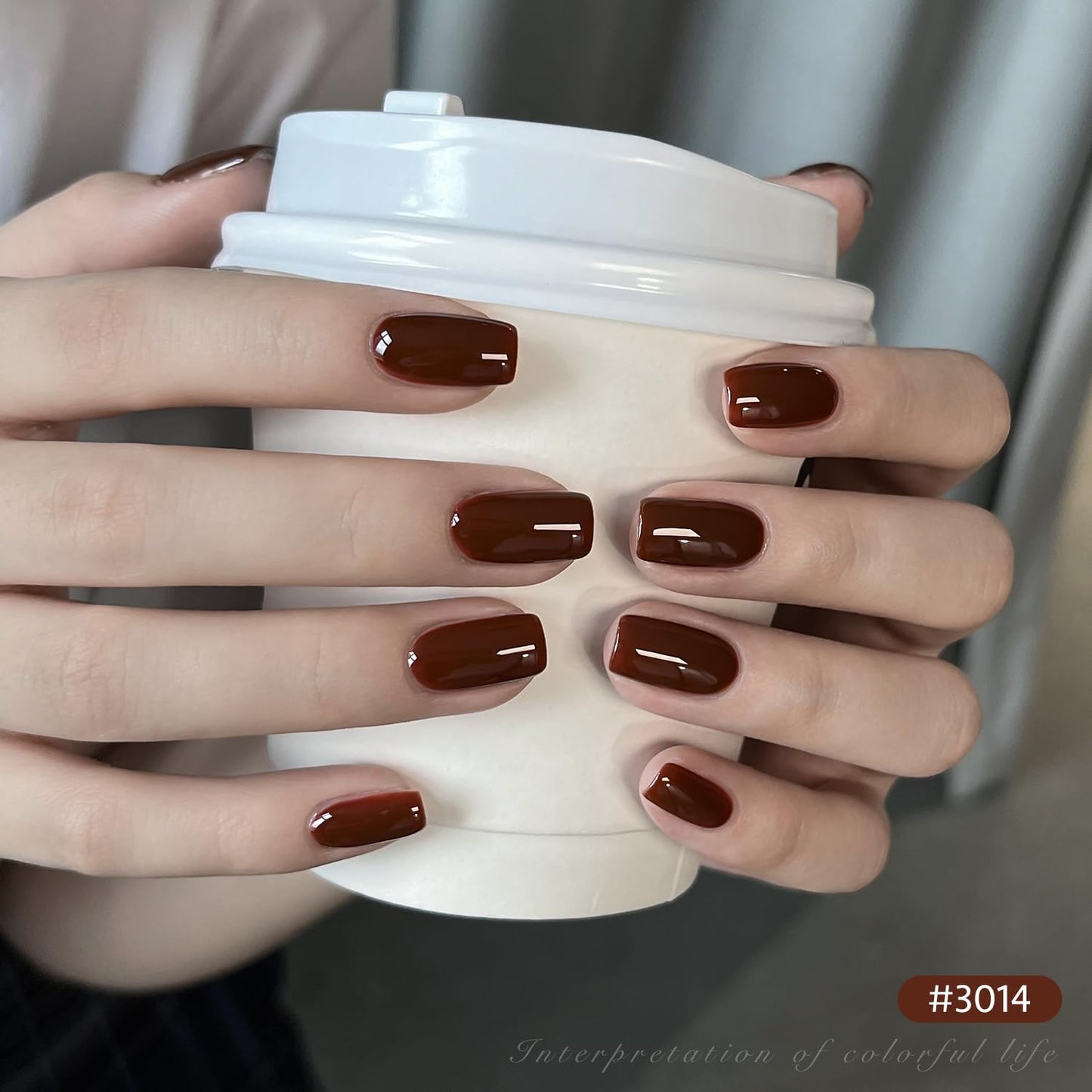 Six bottles of Gaoy caramel themed gel nail polish collection