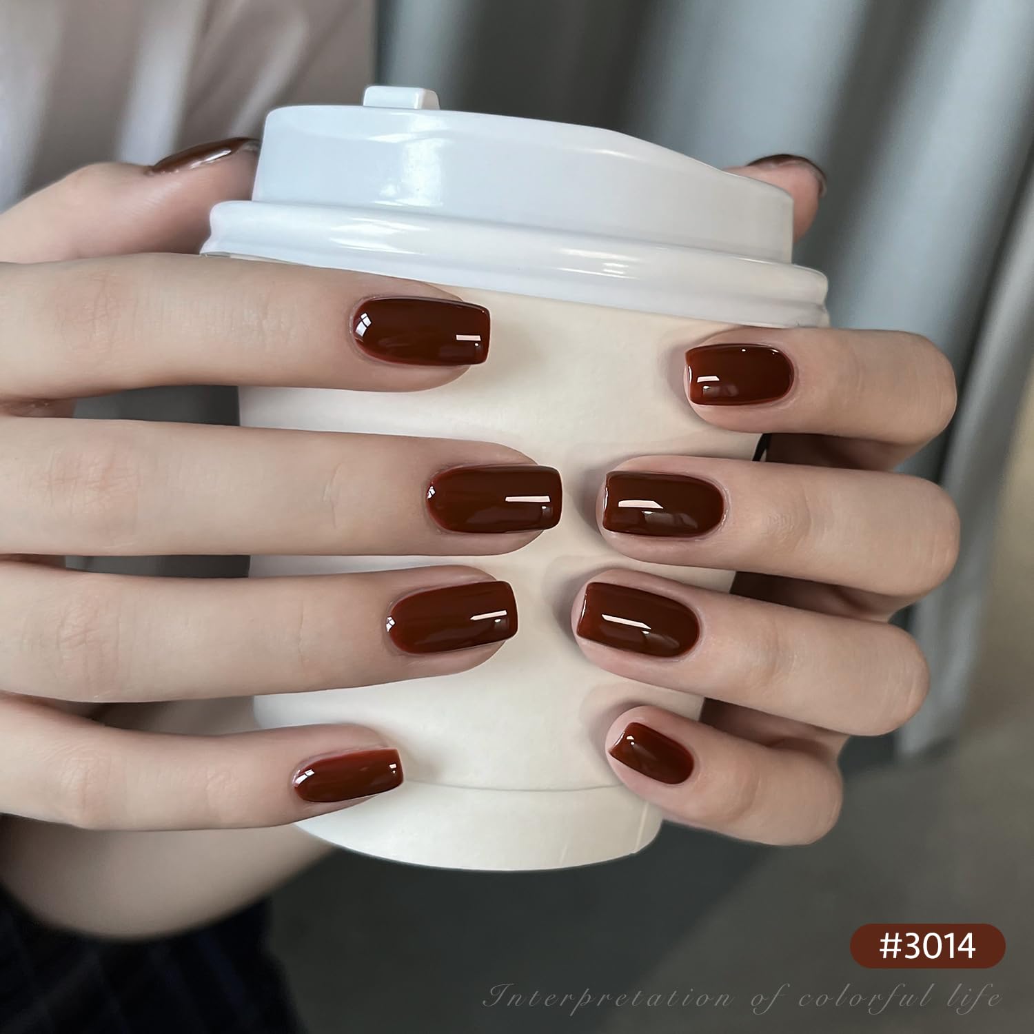 Six bottles of Gaoy caramel themed gel nail polish collection