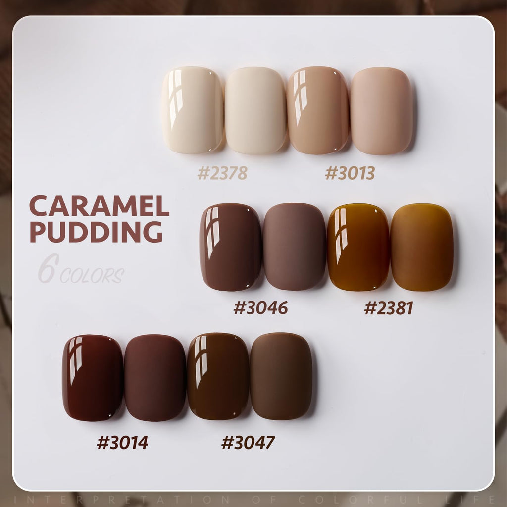 Swatch demonstration showing the warm gradient shades on nails