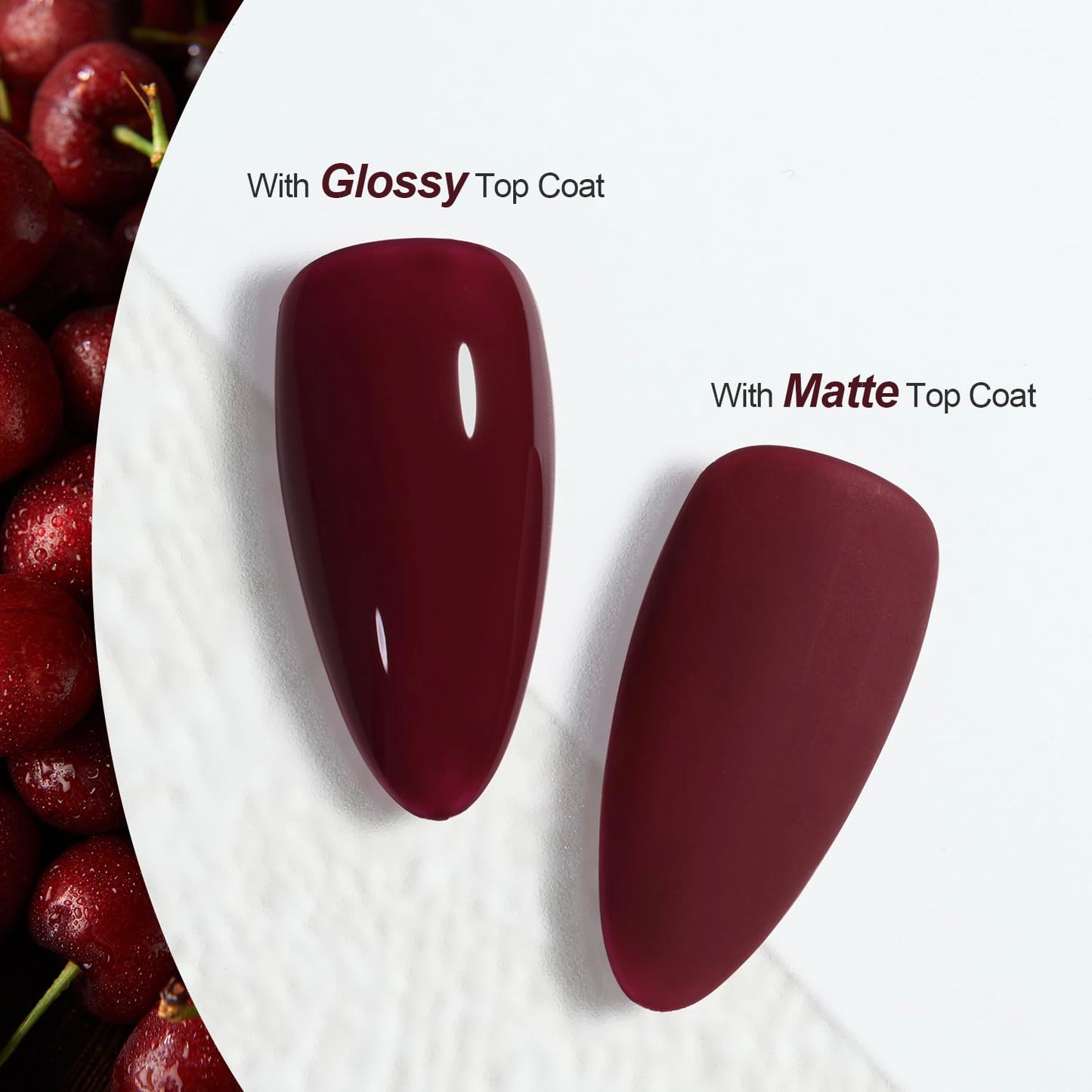 Gaoy 1149 Dark Red Cherry soak off gel polish label