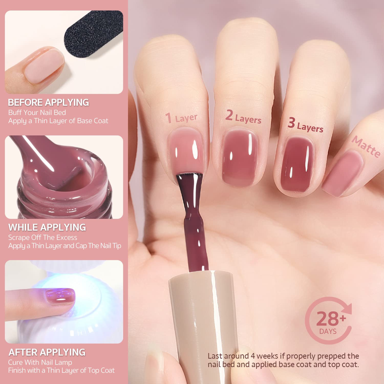 Gaoy jelly gel polish kit packaging display