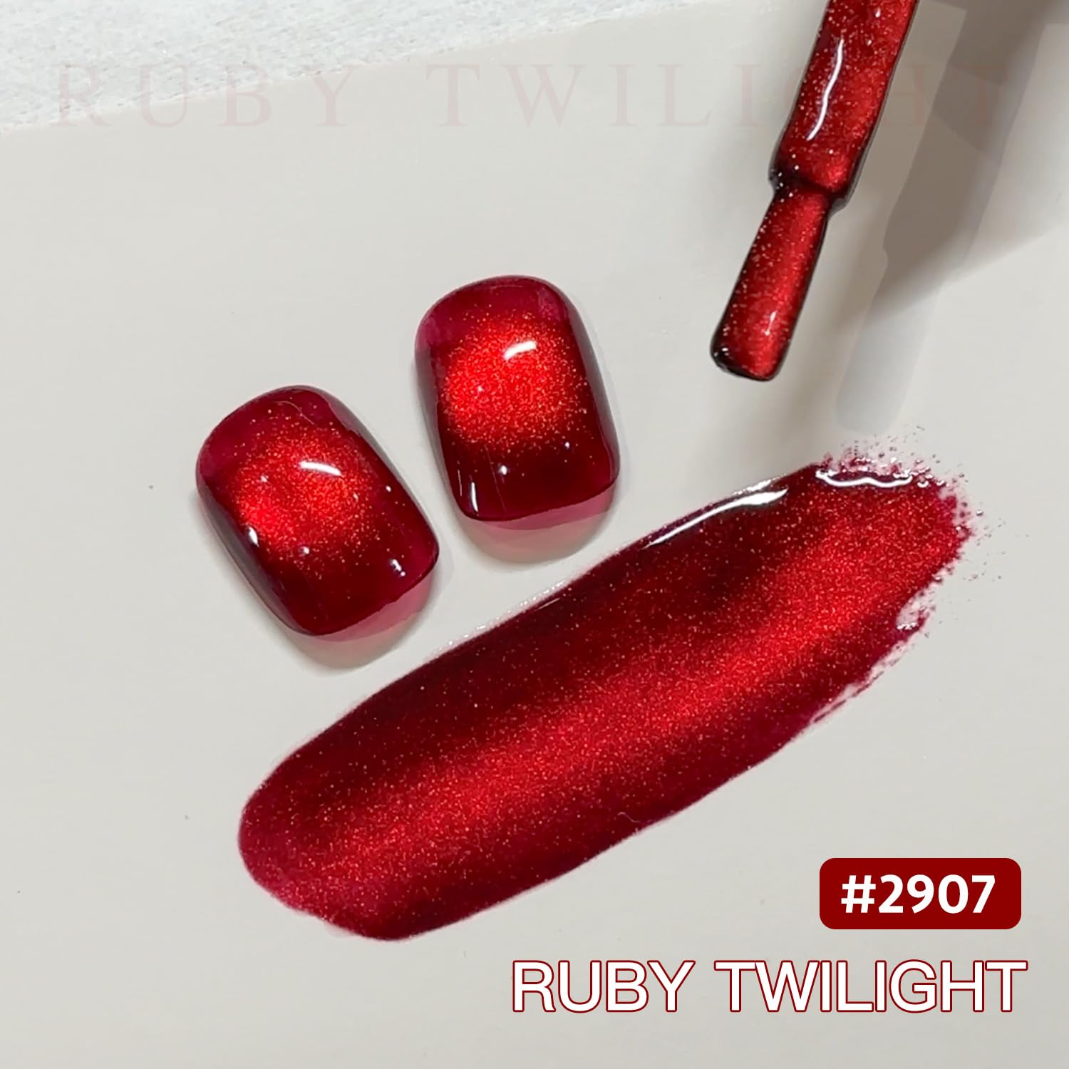 Gaoy Ruby Twilight gel polish holographic swatch