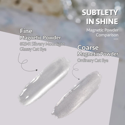 Gaoy Silvery Moonlight magnetic nail art swatch on model