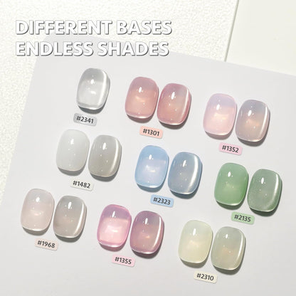 Gaoy Glassy Cat Eye Gel polish set components