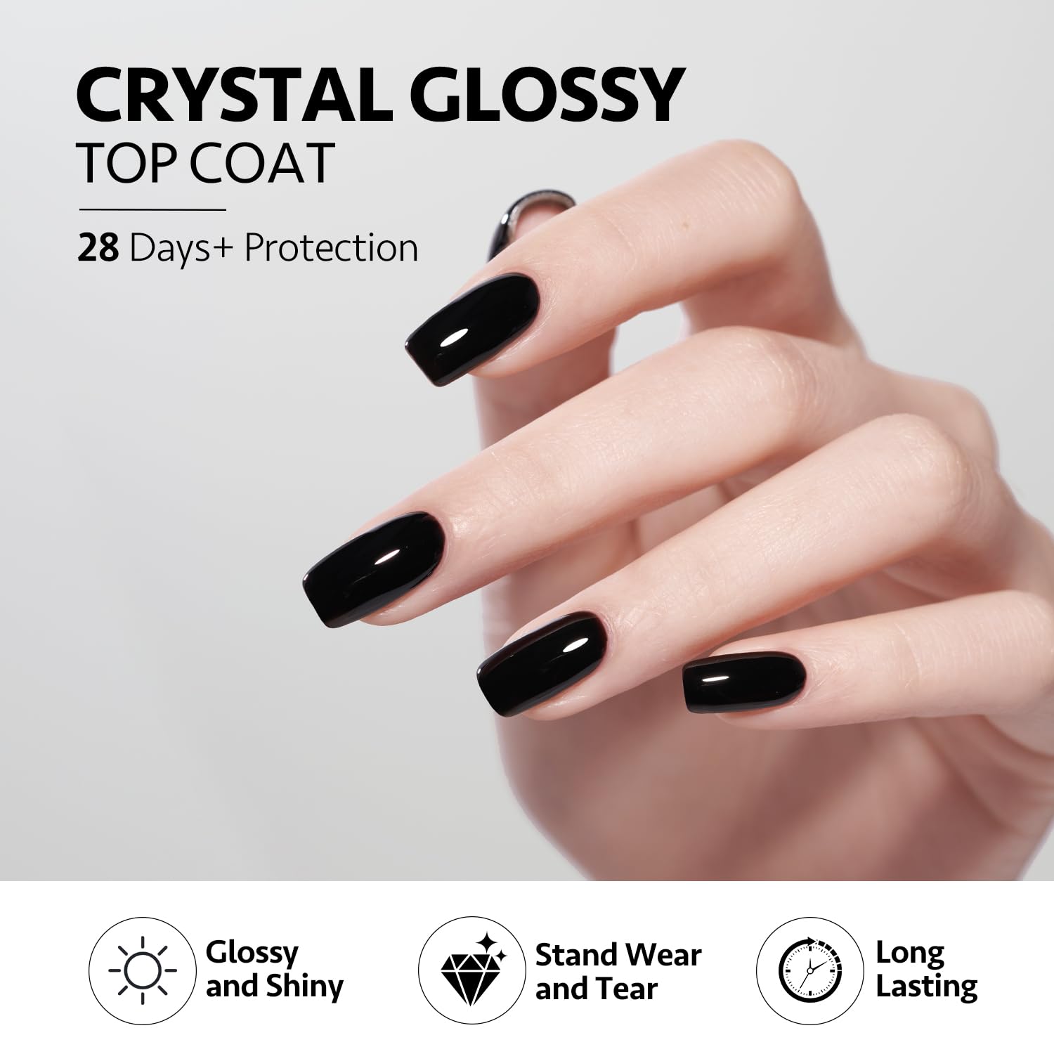 Gaoy no wipe base coat and top coat set for manicure