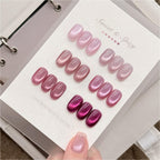 Complete set of Gaoy pink gel nail polish bottles and accessories