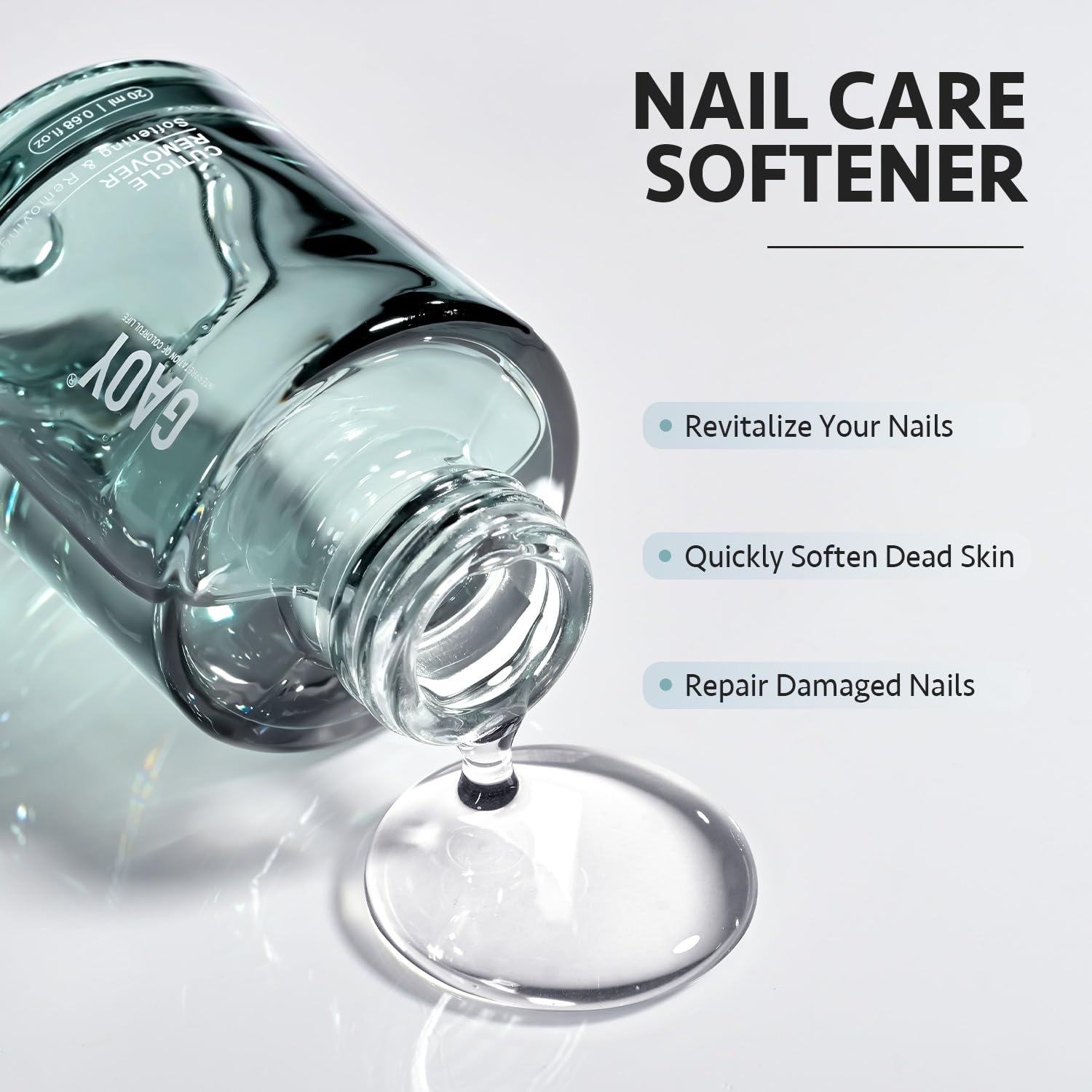 Application of Gaoy cuticle remover gel on nail beds