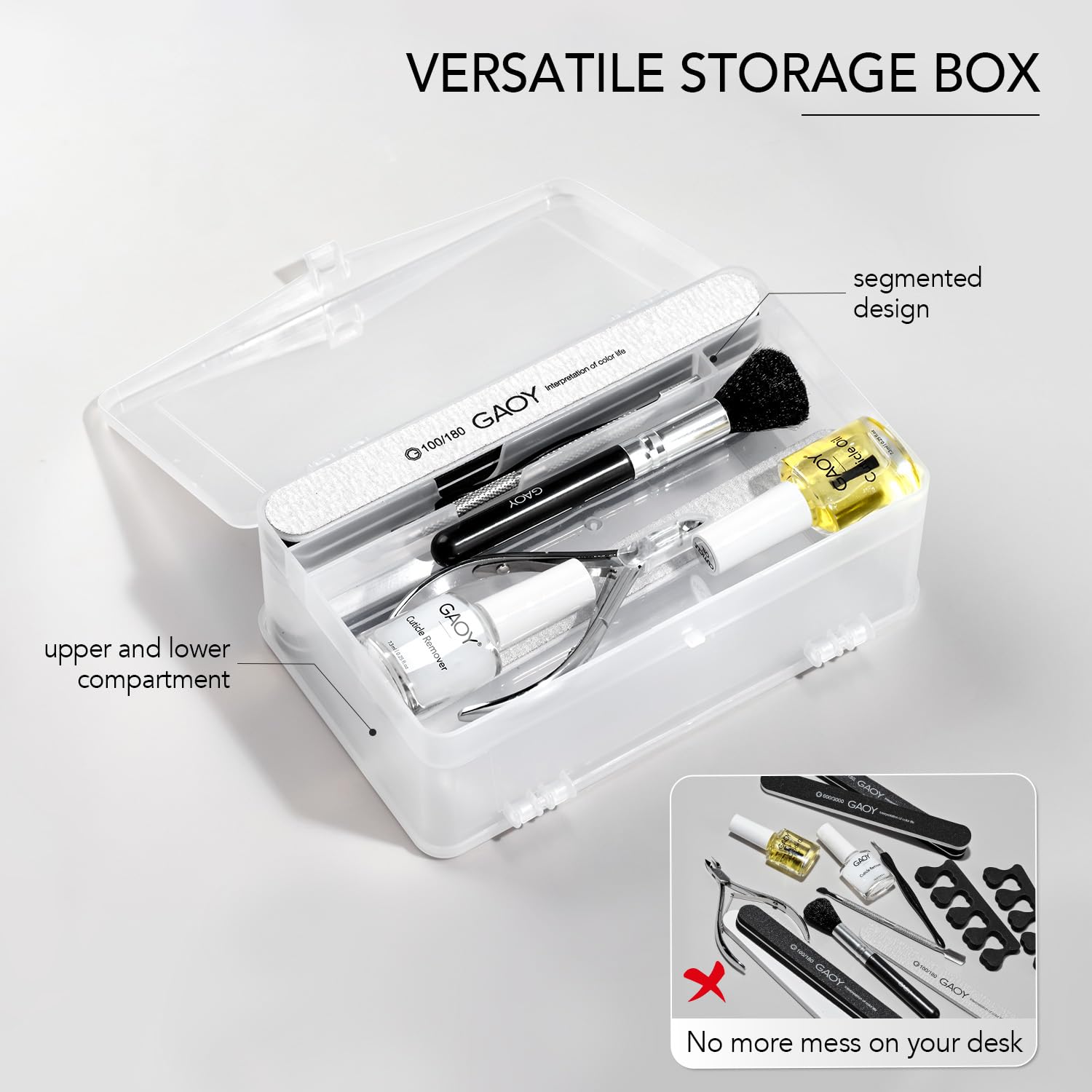 Manicure set components including buffers and files