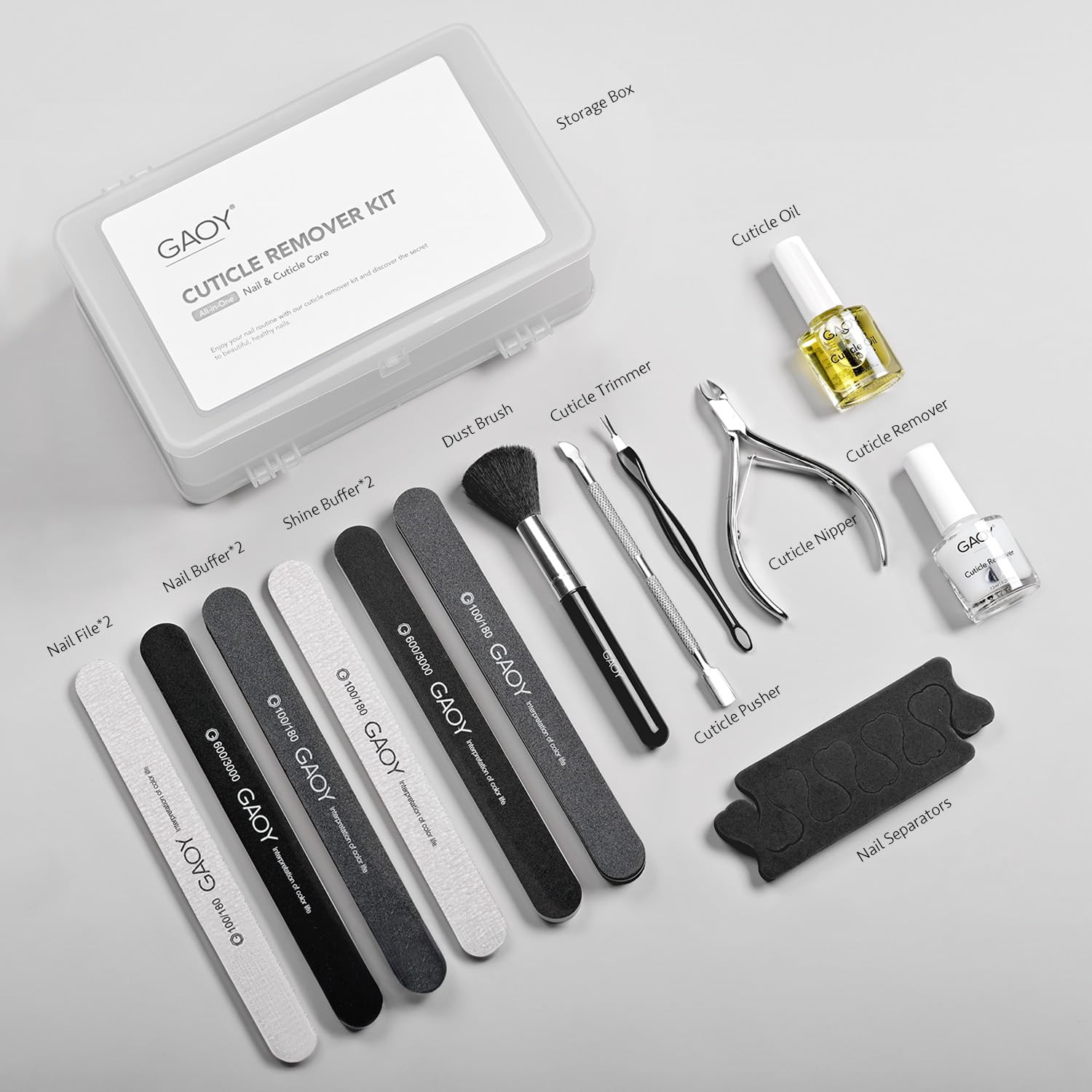Compact storage box for GAOY professional nail care tools