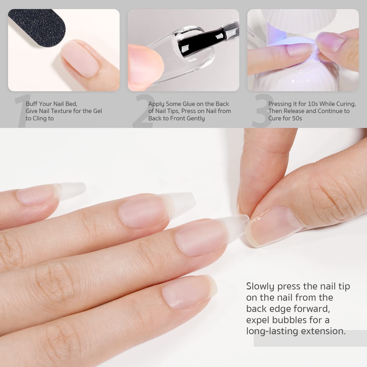 Gaoy gel nail glue 16 milliliter bottles set for acrylic nails