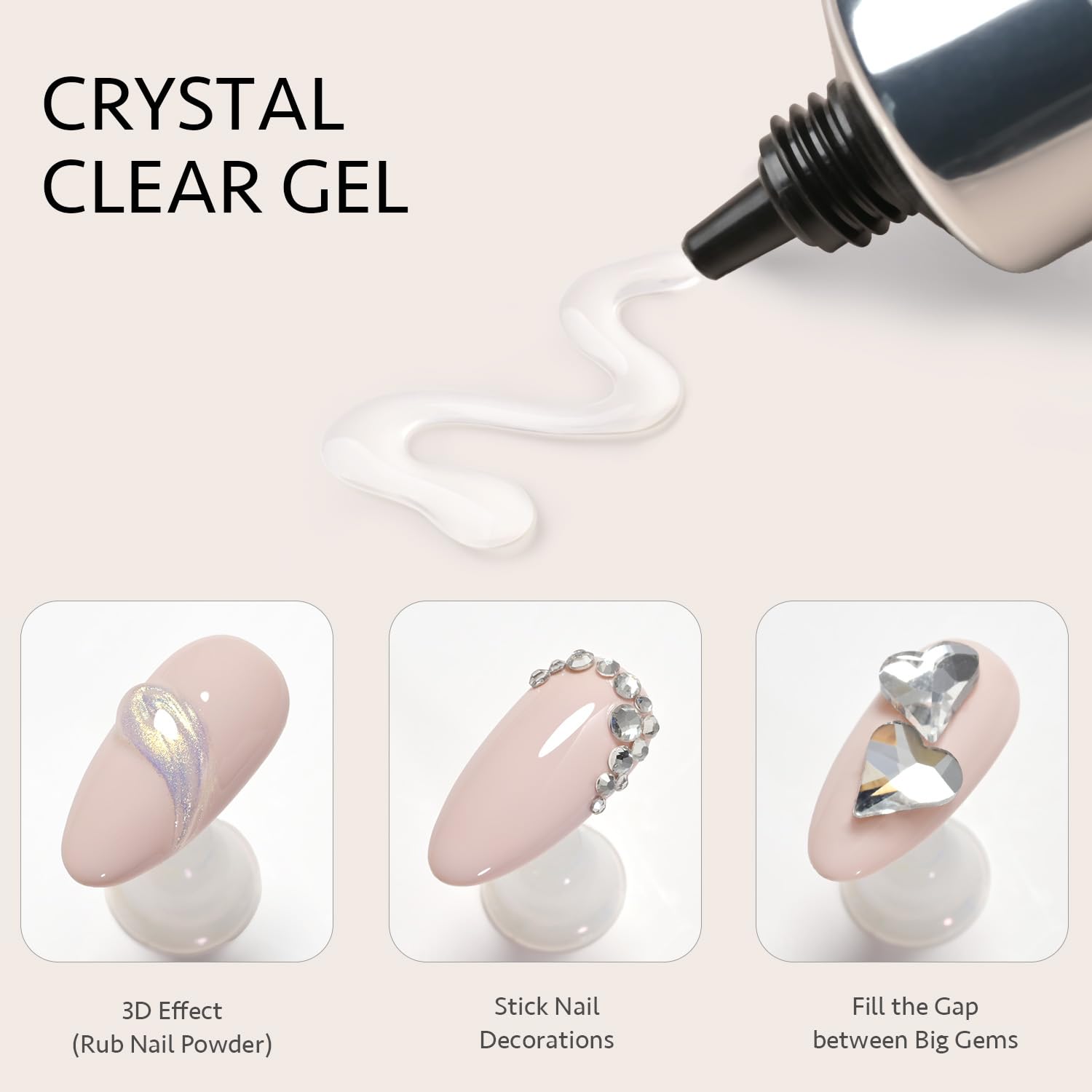 Gaoy 3D nail art glue gel packaging detail