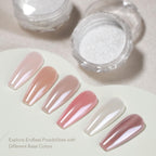 GAOY White Pearl Chrome Nail Powder jar packaging