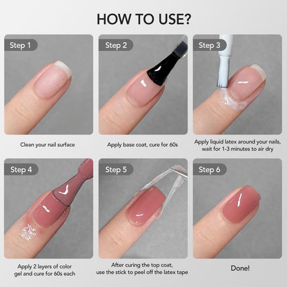 Packaging contents of the GAOY sixteen milliliter skin barrier for advanced nail art DIY