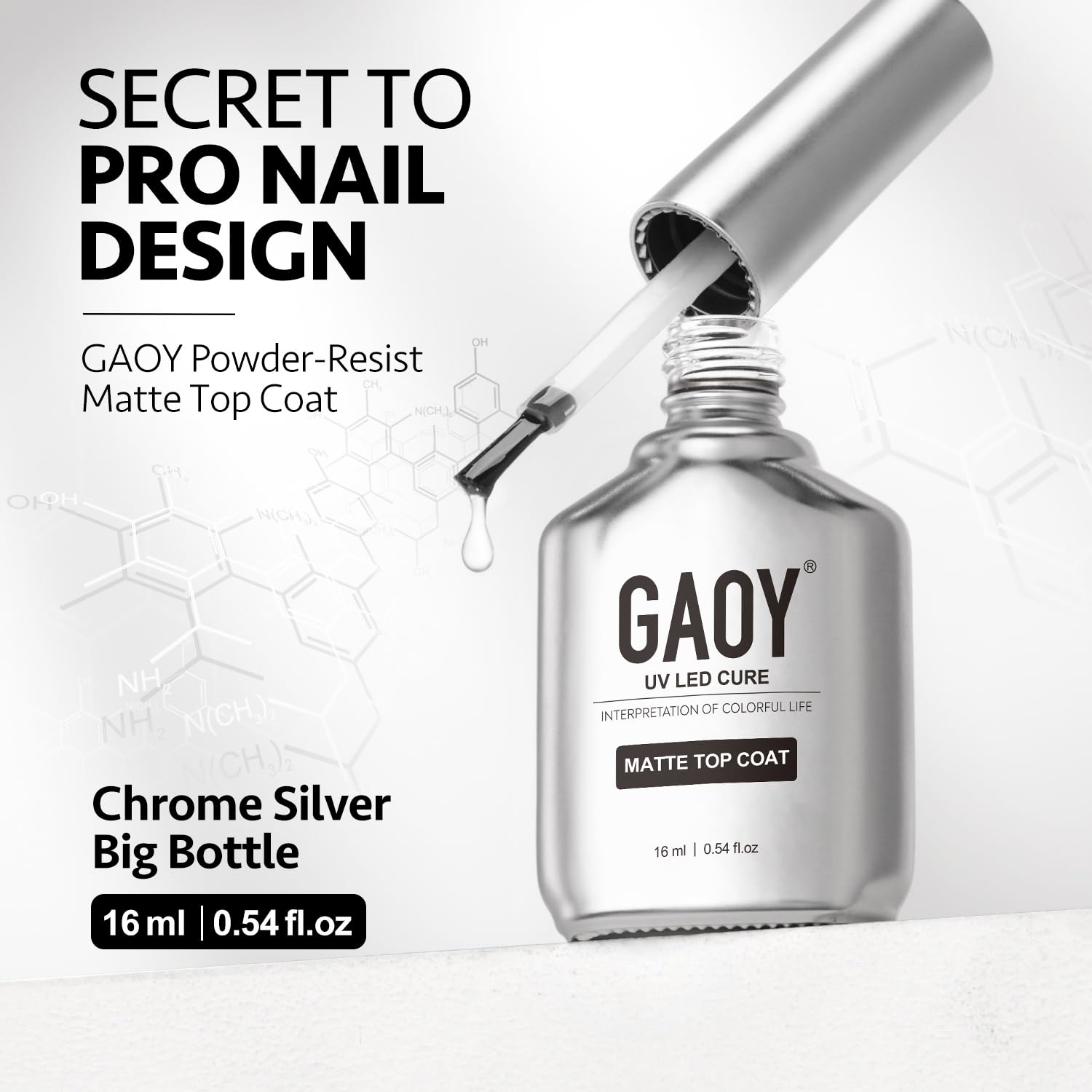 Authentic imported GAOY professional manicure top coat container