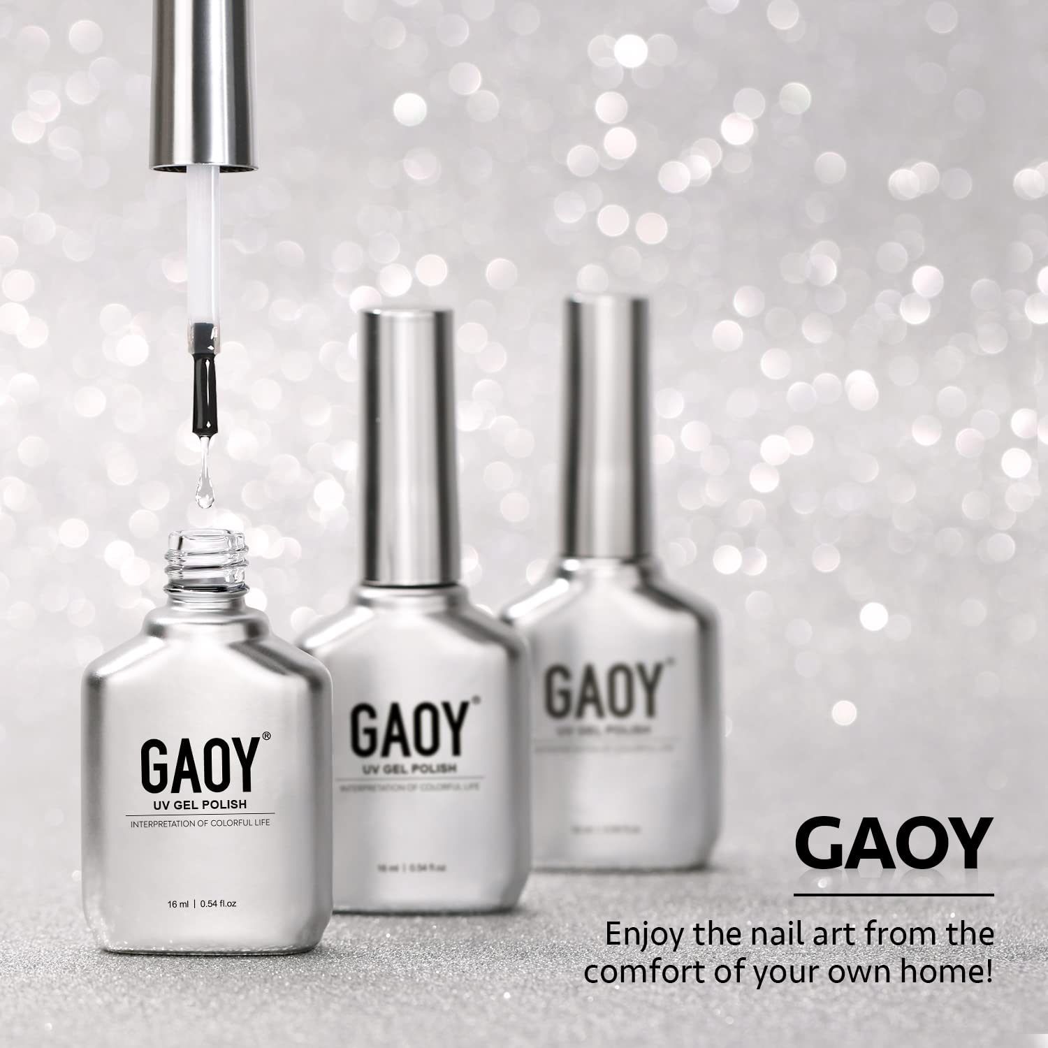 GAOY matte finish top coat container showcasing the premium long-lasting resin formula design.