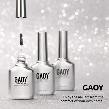 GAOY matte finish top coat container showcasing the premium long-lasting resin formula design.