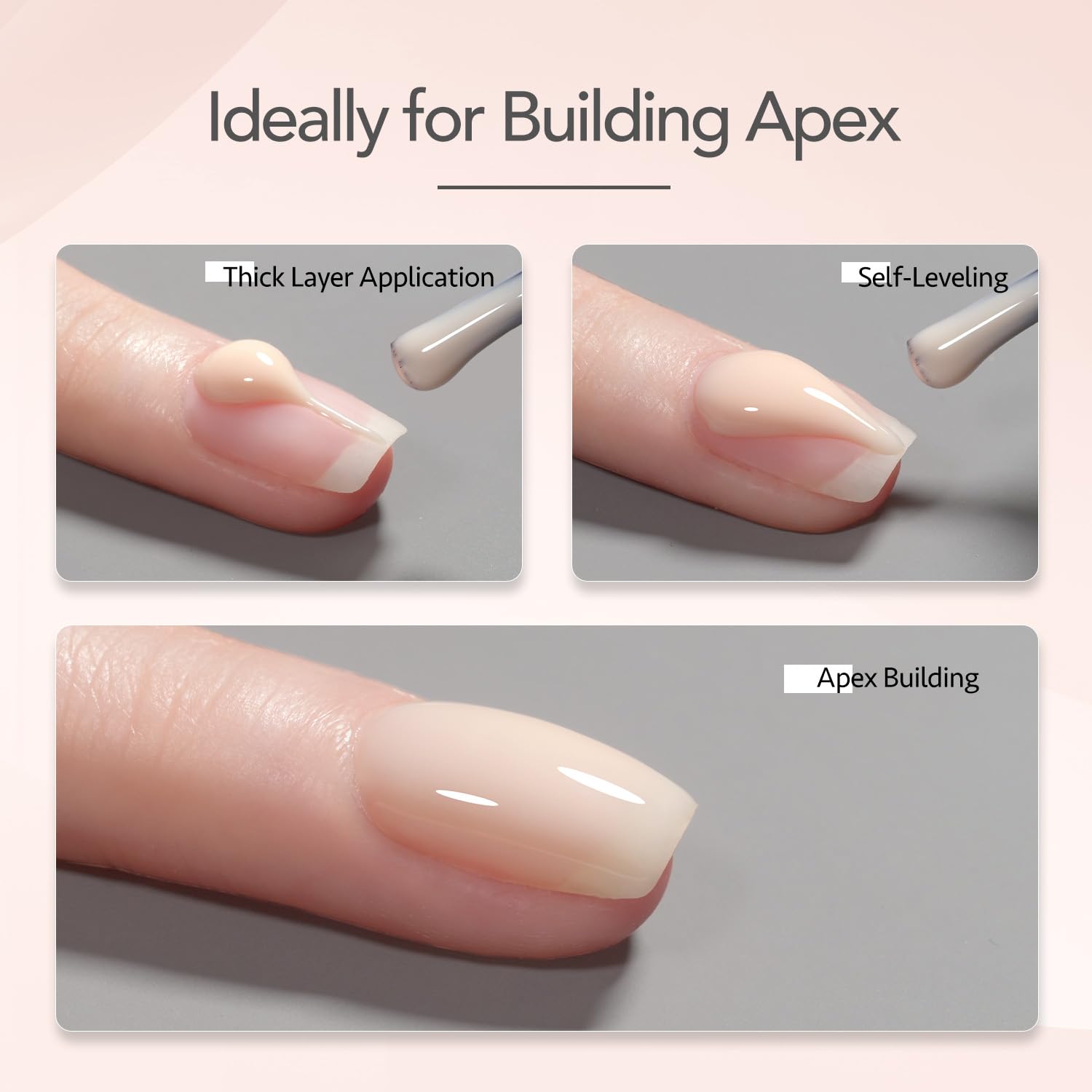 Demonstration of the thick self leveling rubber base gel texture being applied with a brush