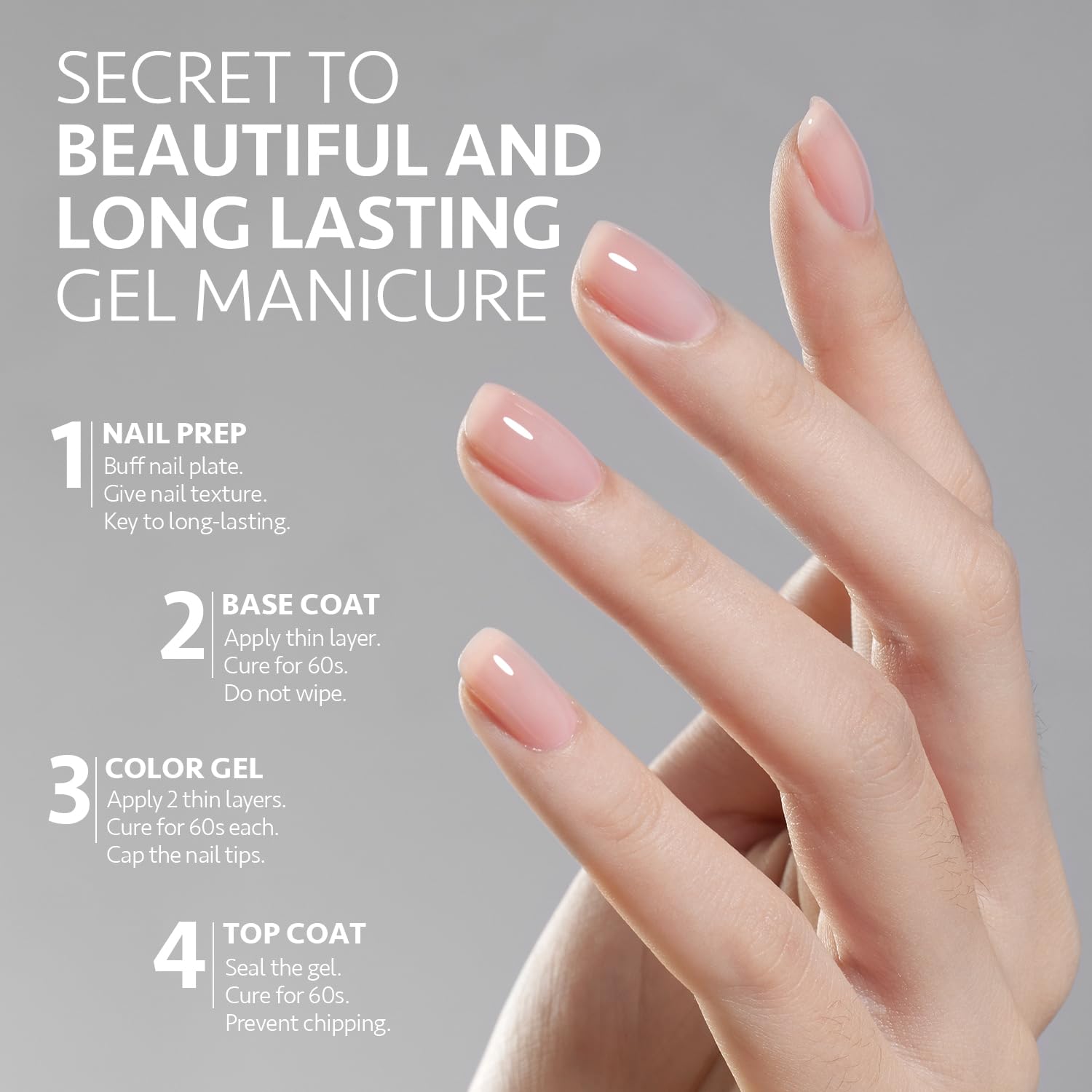 Demonstration of the smooth application brush inside the gaoy glassy clear gel bottle