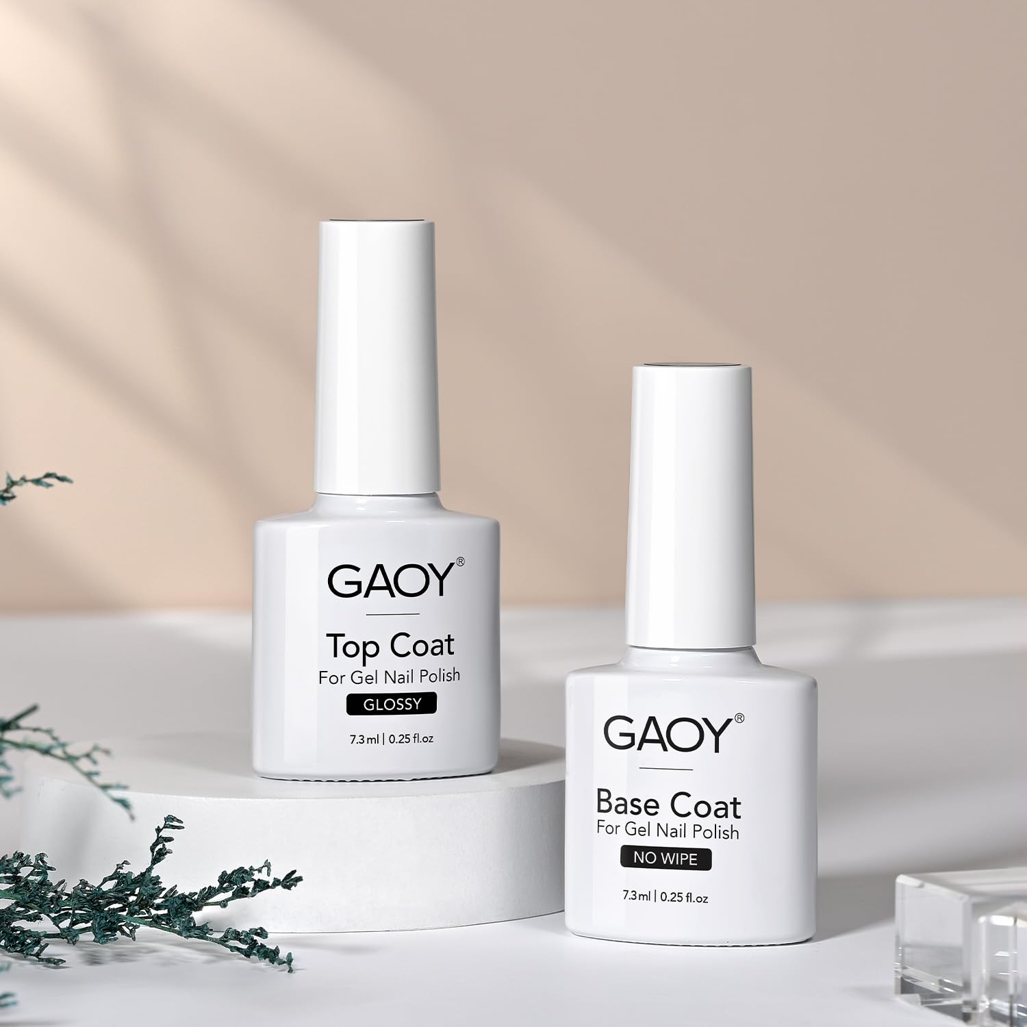 Rear view of GAOY gel combination set showing usage warnings and application instructions