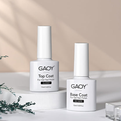 Rear view of GAOY gel combination set showing usage warnings and application instructions