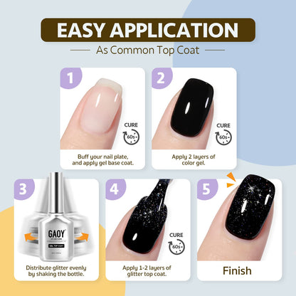 Gaoy gel top coat 16ml bottle on nail art workspace